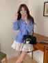 Summer Casual Ginghma Print Shirts